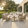 TERRANO Dining-Sofa, 3-Sitzer, Rope 30mm natur, Gestell: Aluminium taupe, inkl. Auflage beige Bild 5