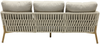 TERRANO Dining-Sofa, 3-Sitzer, Rope 30mm natur, Gestell: Aluminium taupe, inkl. Auflage beige Bild 4