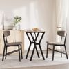 vidaXL Esstisch Y-Gestell 50x50x75 cm Massivholz Kiefer und Stahl 3282713 Bild 3