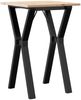 vidaXL Esstisch Y-Gestell 50x50x75 cm Massivholz Kiefer und Stahl 3282713 Bild 2