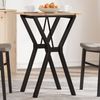 vidaXL Esstisch Y-Gestell 50x50x75 cm Massivholz Kiefer und Stahl 3282713 Bild 1