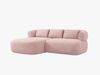 Micadoni 5-Sitzer Ecksofa Jenny Kleine Version Links Boucle Now or Never Puderrosa Bild 2