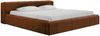GRAINGOLD Lipari Doppelbett 120x200, Polsterbett mit Bettkasten, gepolstertes Kopfteil, Velour-Stoff, Braun Bild 2