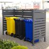 Westmann Mülltonnenverkleidung Planum 3er Box, anthrazit, 80 x 240 x 150 cm (B x T x H) Bild 2