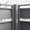 Westmann Mülltonnenverkleidung Planum 3er Box, anthrazit, 80 x 240 x 150 cm (B x T x H) Bild 4