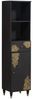 vidaXL Badezimmerschrank-Set mit Tür 5 pcs Schwarz Massivholz Mango 3310162 Bild 5