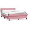 vidaXL Boxspringbett mit Matratze Rosa 160x210 cm Samt 3317534 Bild 2