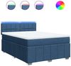 vidaXL Boxspringbett mit Matratze Blau 140x190 cm Stoff 3289369 Bild 2