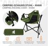 ECD Germany Campingstuhl Klappstuhl mit Stahlgestell Getränkehalter Nackenkissen & Tasche, Angelstuhl faltbar Faltstuhl mit Verstellbare Rückenlehne bis 150 kg Bild 2