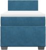 vidaXL Boxspringbett mit Matratze Dunkelblau 90x200 cm Samt 3286208 Bild 4