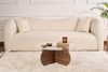 Stylish Coffee Table, Walnut & Transparent, 75 x 35 x 75 cm | 100% Tempered Glass Top, 100% Melamine Coated Frame, 18 mm Thickness | Modern Design for Living Room Bild 3