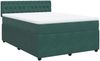 vidaXL Boxspringbett mit Matratze Dunkelgrün 140x200 cm Samt 3287767 Bild 2