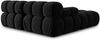 Micadoni Modulares Sofa Bellis 3-Sitzer mit flachem Modul Samt Bluvel Schwarz Bild 5