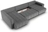 Wohnlandschaft Schlafsofa ARMANDA in Stoff Blur Dunkelgrau langer Schenkel Links Bild 2