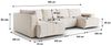 Wohnlandschaft Schlafsofa ARMANDA in Stoff Blur Dunkelgrau langer Schenkel Links Bild 5