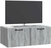 vidaXL Wandmontierter TV-Schrank Graues Sonoma 78,5 x 41 x 30 cm 899031 Bild 2