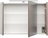 Spiegelschrank 90cm Walnuss Nb. RIMAO-100 mit LED-Beleuchtung B/H/T ca. 90/62-67/17 cm Bild 3