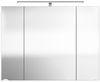 Spiegelschrank 90cm Walnuss Nb. RIMAO-100 mit LED-Beleuchtung B/H/T ca. 90/62-67/17 cm Bild 2