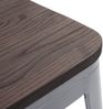 2er-Set Barhocker HWC-A73 inkl. Holz-Sitzfläche, Barstuhl Tresenhocker, Metall Industriedesign stapelbar ~ grau Bild 5