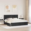 vidaXL Bettrahmen mit Schubladen Schwarz 180 x 200 cm Ingenieurs Holz 3409434 Bild 3