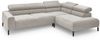 KAWOLA Sofa DELIA Ecksofa Feincord silber Recamiere rechts 74 x 219 x 276 cm Bild 5