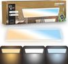 B.K.Licht - LED Deckenlampe, Flach, Dimmbar, Indirektes Licht, CCT warmweiß bis tageslichtweiß, IP44, Panel, Deckenleuchte, Kinderzimmer, Badezimmer Lampe, Küchenlampe, 58 x 20 x 3 cm, Weiß Bild 4