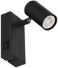 Wandstrahler TARYN Schwarz mit Schalter, Breite 6cm Bild 2