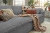 KAWOLA Sofa NETTA 4-Sitzer Bezug abziehbar Cord grau 90 x 116 x 258 cm Bild 5