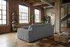 KAWOLA Sofa NETTA 4-Sitzer Bezug abziehbar Cord grau 90 x 116 x 258 cm Bild 4