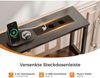 Coleshome Schreibtisch mit Schubladen 140x48cm Schwarz Umkehrbarer Computertisch Bild 4