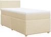 vidaXL Boxspringbett mit Matratze Creme 90x190 cm Stoff 3288833 Bild 3