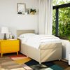 vidaXL Boxspringbett mit Matratze Creme 90x190 cm Stoff 3288833 Bild 4