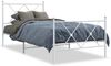 vidaXL Bettgestell mit Kopf- und Fußteil Metall Weiß 90x190 cm 376561 Bild 2
