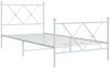 vidaXL Bettgestell mit Kopf- und Fußteil Metall Weiß 90x190 cm 376561 Bild 3