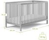 Kids Collective Babybett Kinderbett Gitterbett 60x120 & 70x140 cm höhenverstellbarer Lattenrost & herausnehmbare Sprossen stabiles Buchenholz | ab Geburt bis zum 3. Lebensjahr Made in EU | grau Bild 3