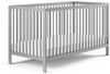 Kids Collective Babybett Kinderbett Gitterbett 60x120 & 70x140 cm höhenverstellbarer Lattenrost & herausnehmbare Sprossen stabiles Buchenholz | ab Geburt bis zum 3. Lebensjahr Made in EU | grau Bild 2