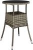 vidaXL 3-tlg. Garten-Essgruppe mit Kissen Grau Poly Rattan und Glas 3278621 Bild 4