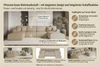 99rooms Wohnlandschaft Gusto, Sofa, U-Form, mit Schlaffunktion, mit abnehmbaren Kissen, Bezug - Strukturstoff NEVE Bild 4