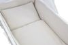 Baby-Delux Stubenbett Babywiege Komplettset Interlock Soft, Schaukelwiege Weiß 90x40cm Komplett Bettset Wiegenset Bild 2