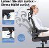 COMHOMA Bürostuhl Ergonomischer Schreibtischstuhl mit 3D Kopf- und Lendenwirbelstütze (Packung), verstellbare Kopfstütze und Armlehnen, Höhenverstellbar Bild 3