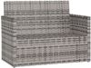 vidaXL Gartenbank mit Kissen Grau 105 cm Poly Rattan 362319 Bild 3