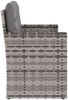 vidaXL Gartenbank mit Kissen Grau 105 cm Poly Rattan 362319 Bild 5