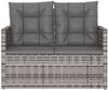 vidaXL Gartenbank mit Kissen Grau 105 cm Poly Rattan 362319 Bild 4