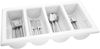Besteckkasten Gastro, 4 Fächer, Kunststoff, Weiß Bild 5