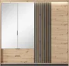 Vente-unique - ARIADA Wardrobe and walk-in wardrobe Holz, Platte SchwarzBeige - B 60 cm x H 210,4 cm x L 220 cm Bild 3