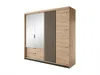 Vente-unique - ARIADA Wardrobe and walk-in wardrobe Holz, Platte SchwarzBeige - B 60 cm x H 210,4 cm x L 220 cm Bild 2
