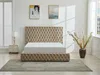 Vente-unique - DULENI Bett SamtStoff Schokoladenbraun - B 230 cm x H 138 cm x L 192 cm Bild 3