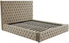Vente-unique - DULENI Bett SamtStoff Schokoladenbraun - B 230 cm x H 138 cm x L 192 cm Bild 4