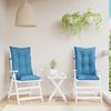 vidaXL Hochlehner-Auflagen 2 Stk. Melange Blau 120x50x7 cm Stoff 4002358 Bild 3