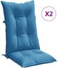 vidaXL Hochlehner-Auflagen 2 Stk. Melange Blau 120x50x7 cm Stoff 4002358 Bild 2